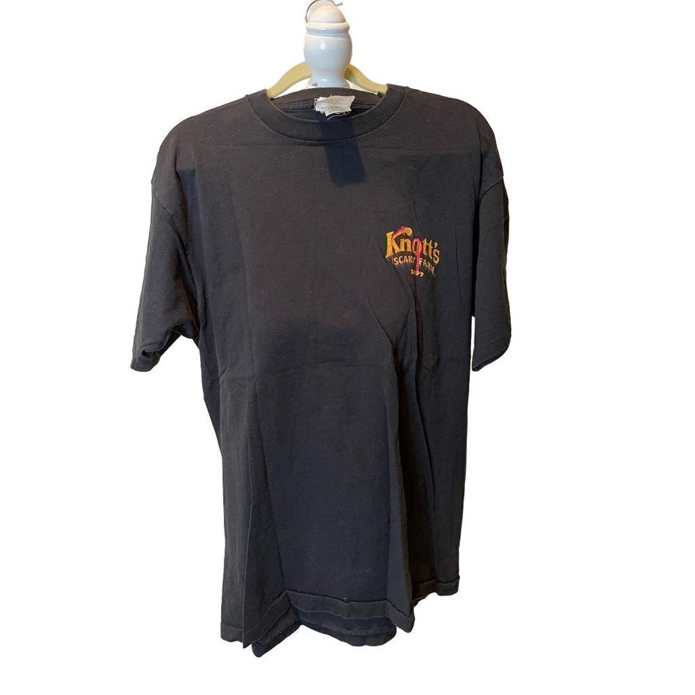Knott’s Scary Farm Mens T Shirt Black Size XL Vintage 1997 Halloween Haunt USA - Picture 9 of 15